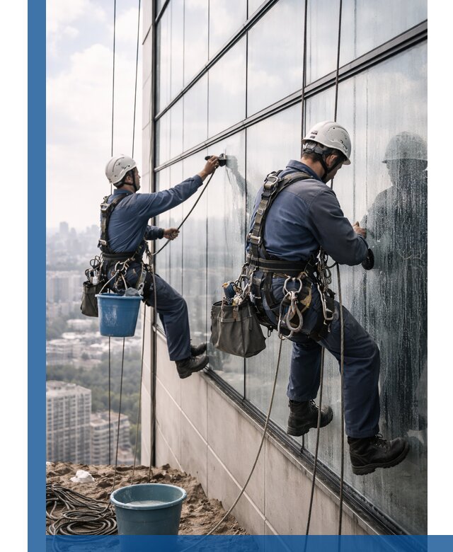 Профессиональная мойка фасадных окон альпинистами в Гулькевичах