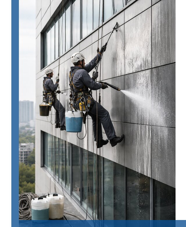 Профессиональная мойка вентилируемых фасадов в Гулькевичах