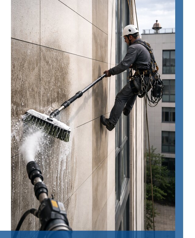 Мойка фасада из керамогранита в Гулькевичах от 311 р. | ВЫСОТНИК-Гль