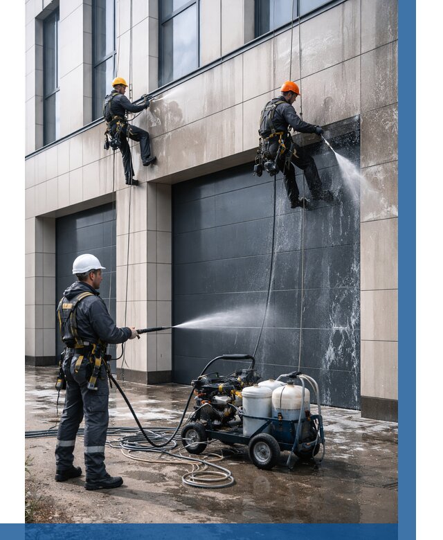 Послестроительная мойка фасада в Гулькевичах от 311 р. | ВЫСОТНИК-Гль