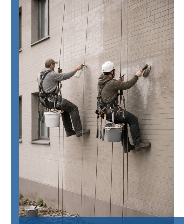 Удаление высолов с фасада зданий в Гулькевичах без повреждений и следов