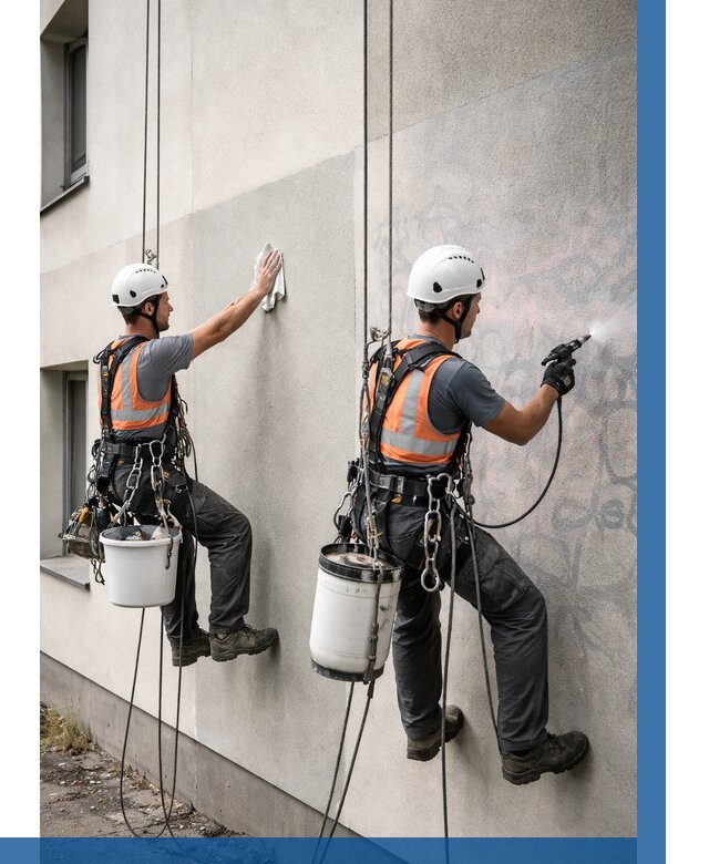 Антиграффити покрытие фасада в Гулькевичах от 622 р. | ВЫСОТНИК-Гль