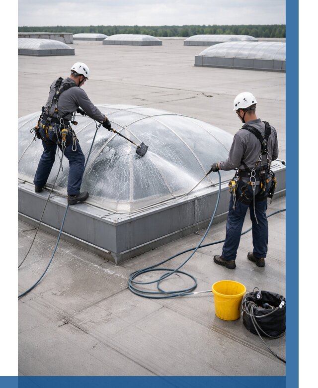 Мойка зенитных фонарей в Гулькевичах, заказать от 4668 р. | ВЫСОТНИК-Гль