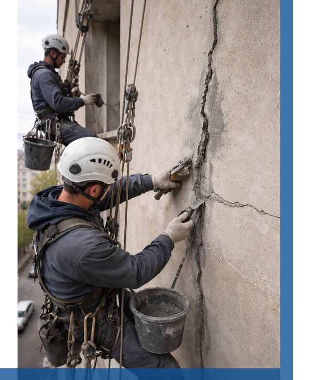 Заделка трещин на фасаде в Гулькевичах от 934 р. | ВЫСОТНИК-Гль