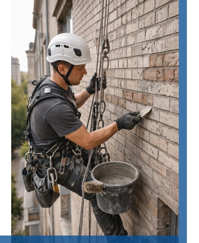 Ремонт кирпичной кладки фасада в Гулькевичах от 1867 р. | ВЫСОТНИК-Гль