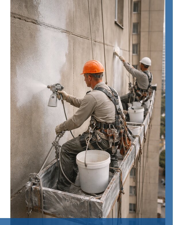 Грунтовка фасада на высоте в Гулькевичах от 124 р. | ВЫСОТНИК-Гль