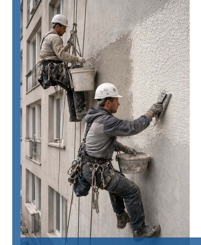 Нанесение декоративной штукатурки короед на фасад в Гулькевичах