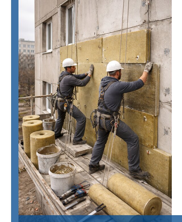 Утепление фасада минватой в Гулькевичах под ключ с гарантией