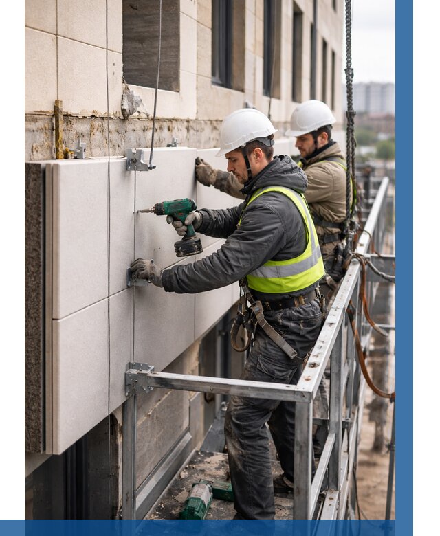 Монтаж фасадных термопанелей в Гулькевичах от 1556 р. | ВЫСОТНИК-Гль