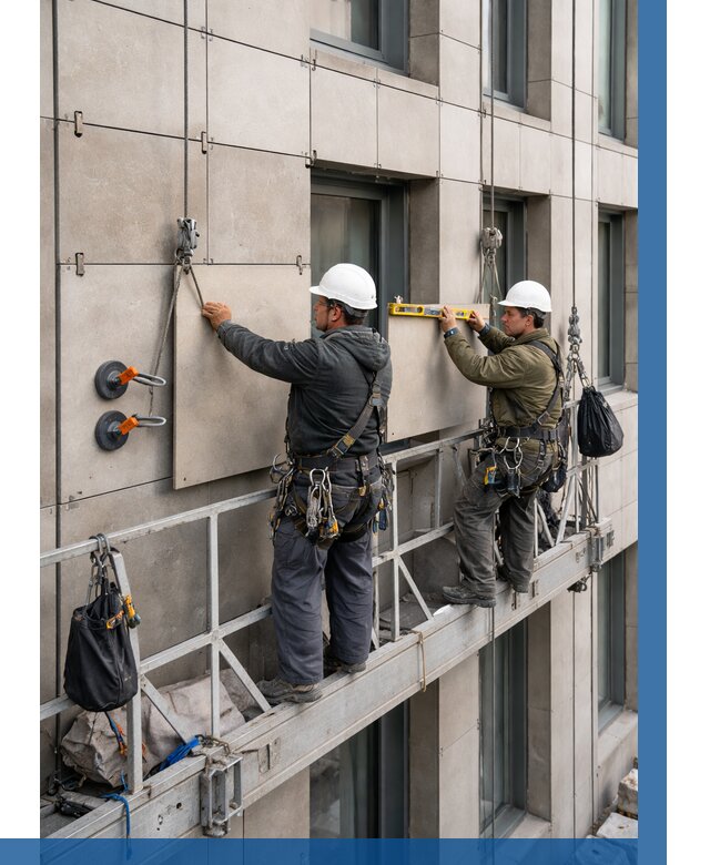 Монтаж керамогранита на фасад в Гулькевичах от 2594 р. | ВЫСОТНИК-Гль