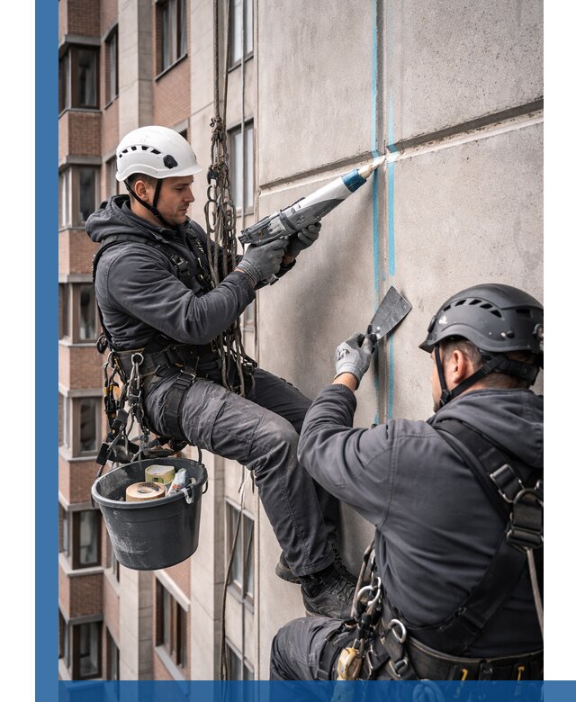 Вторичная герметизация швов фасада и кровли в Гулькевичах