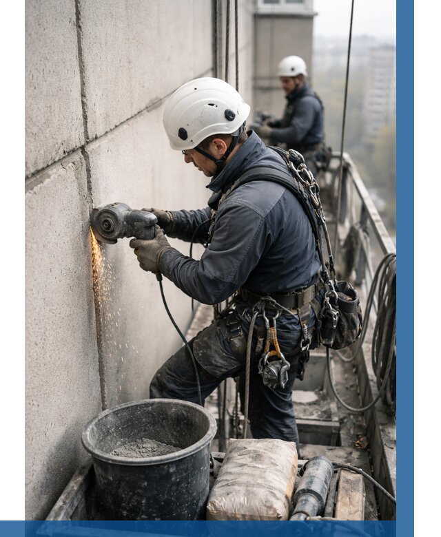 Штробление межпанельных швов в Гулькевичах от 1245 р. | ВЫСОТНИК-Гль