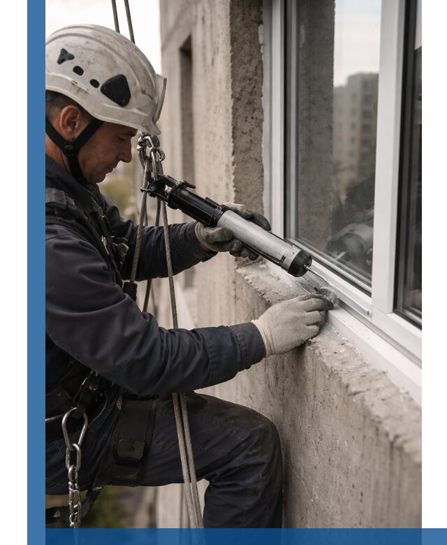 Герметизация оконных швов снаружи в Гулькевичах профессионально