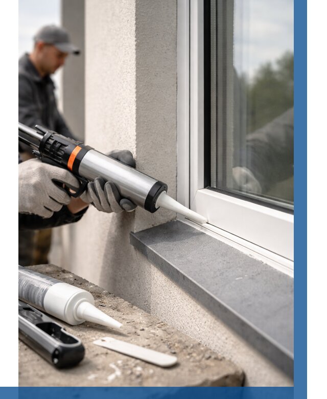 Герметизация монтажных швов окон в Гулькевичах от 674 р. | ВЫСОТНИК-Гль