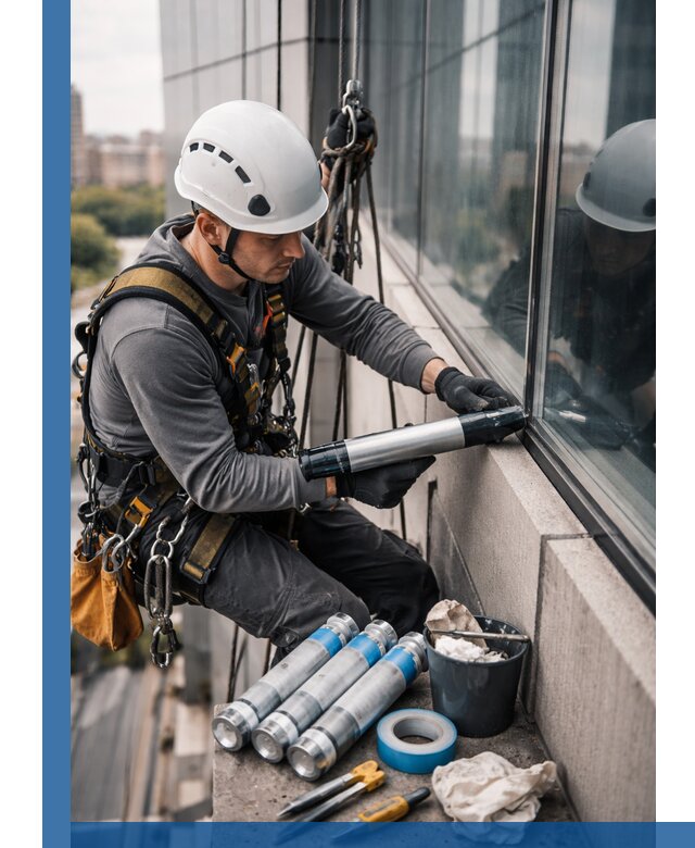 Герметизация стыков витража в Гулькевичах для герметичных фасадов