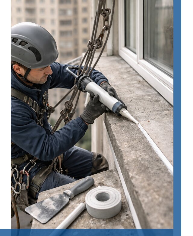 Герметизация балконного козырька в Гулькевичах от 4668 р. | ВЫСОТНИК-Гль