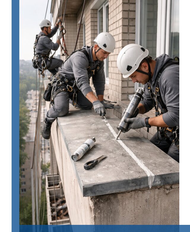 Герметизация балконного козырька в Гулькевичах профессионально