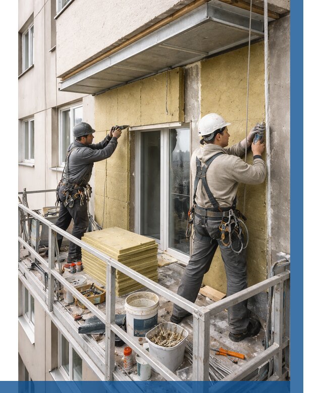 Утепление балкона снаружи в Гулькевичах от 1660 р. под ключ ВЫСОТНИК-Гль