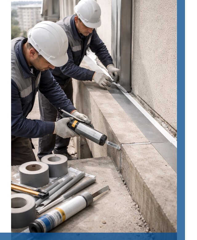 Герметизация примыкания балкона в Гулькевичах от 4668 р. | ВЫСОТНИК-Гль