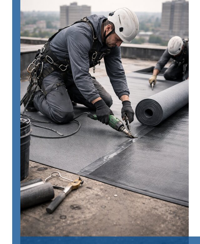 Ремонт мягкой кровли в Гулькевичах с выездом промальпинистов