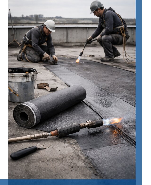 Ремонт рулонной кровли в Гулькевичах от 674 р. | ВЫСОТНИК-Гль