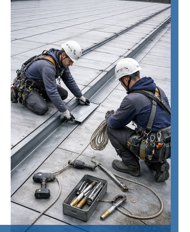 Ремонт фальцевой кровли в Гулькевичах от 726 р. | ВЫСОТНИК-Гль