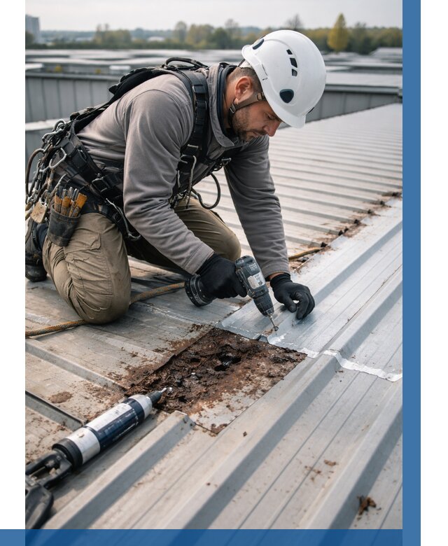 Ремонт профнастила на кровле в Гулькевичах от 726 р. | ВЫСОТНИК-Гль