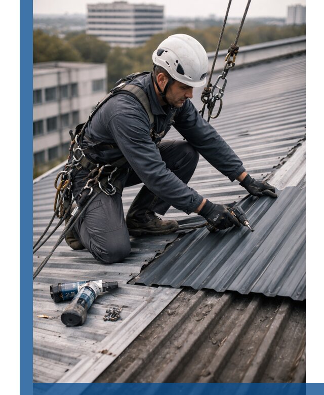 Ремонт профнастила на кровле в Гулькевичах, работы под ключ