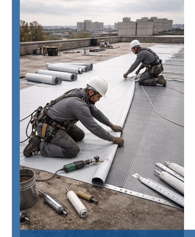 Монтаж мембранной кровли в Гулькевичах для промышленных зданий