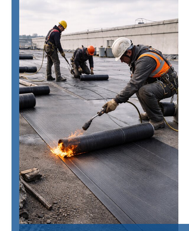 Монтаж наплавляемой кровли в Гулькевичах профессионально