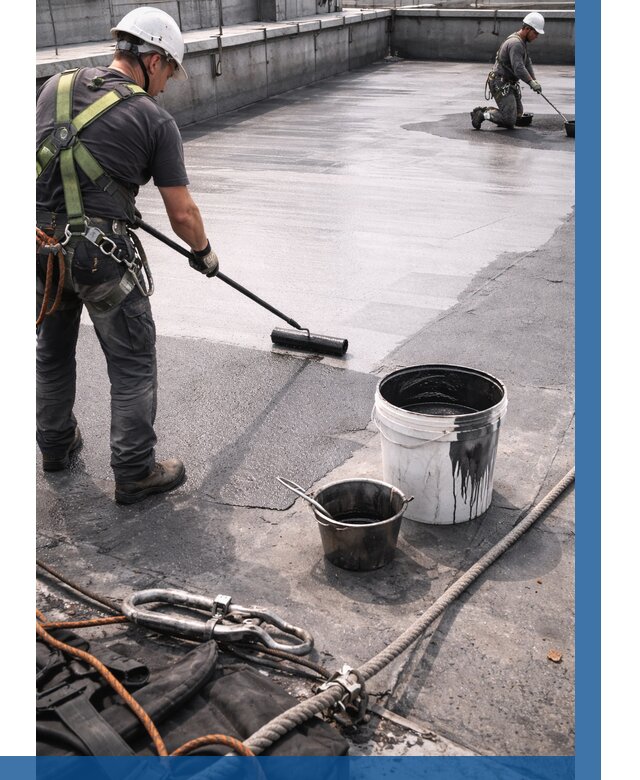 Гидроизоляция кровли жидкой резиной в Гулькевичах от 519 р. | ВЫСОТНИК-Гль