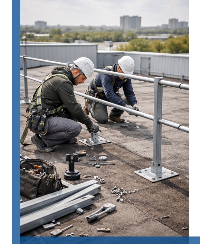 Монтаж кровельного ограждения в Гулькевичах под ключ с гарантией