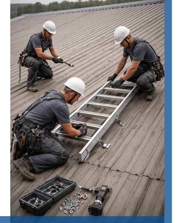 Монтаж кровельной лестницы в Гулькевичах от 4668 р. | ВЫСОТНИК-Гль