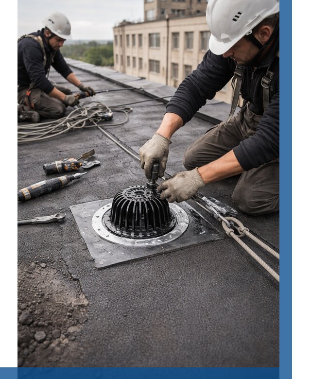 Установка водосточных воронок в Гулькевичах цена от 3631 р. | ВЫСОТНИК-Гль