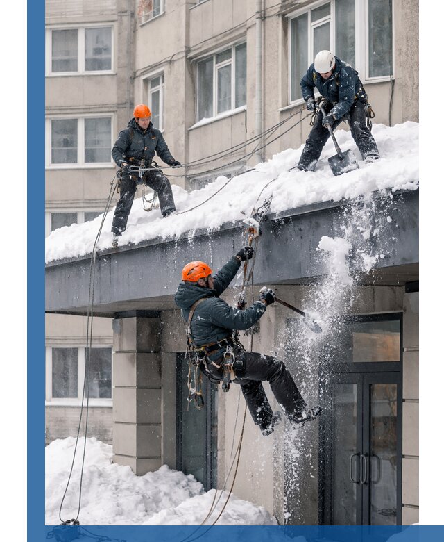 Безопасная очистка навесов от снега в Гулькевичах круглогодично