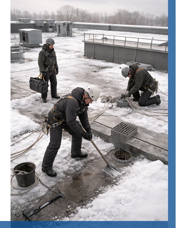 Абонентское обслуживание кровли зимой в Гулькевичах от 8299 р. | ВЫСОТНИК-Гль