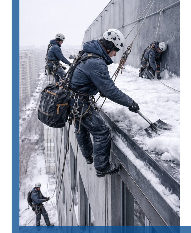 Абонентское обслуживание кровли зимой в Гулькевичах регулярный уход