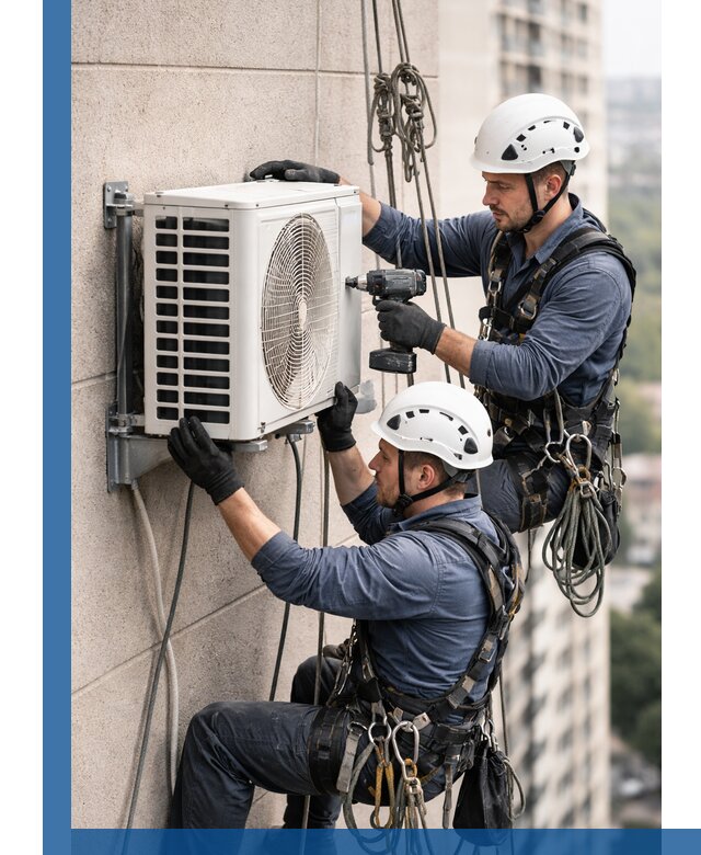 Монтаж внешнего блока кондиционера в Гулькевичах установка и крепление