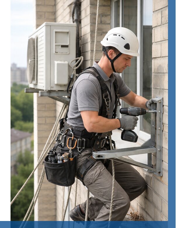 Установка кронштейнов кондиционера в Гулькевичах от 3631 р. | ВЫСОТНИК-Гль