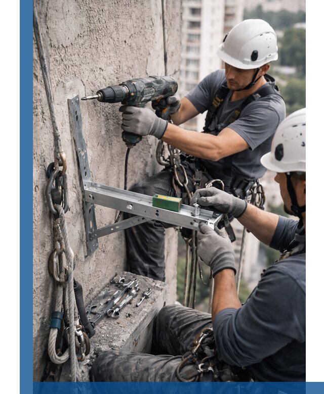 Установка кронштейнов кондиционера и крепежа в Гулькевичах