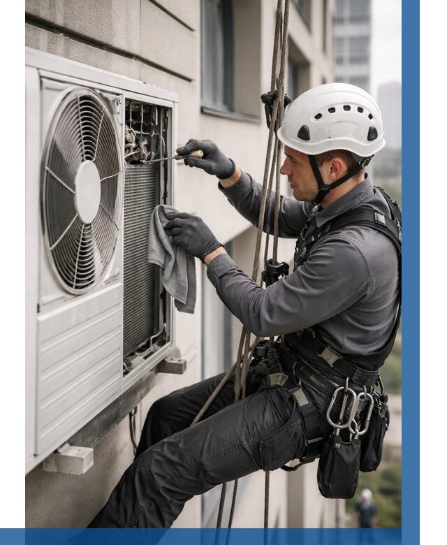 Обслуживание внешнего блока кондиционера в Гулькевичах от 2801 р.ВЫСОТНИК-Гль