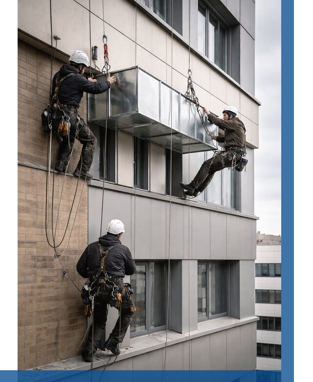 Монтаж воздуховодов на фасаде в Гулькевичах от 1556 р. | ВЫСОТНИК-Гль