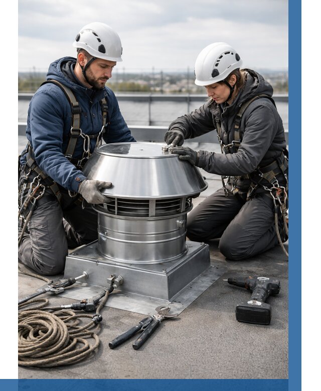 Установка дефлекторов на кровле в Гулькевичах от 4668 р. | ВЫСОТНИК-Гль