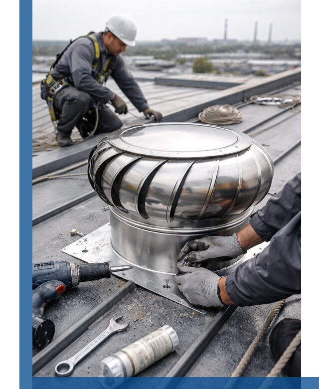 Установка дефлекторов на кровле в Гулькевичах профессионально