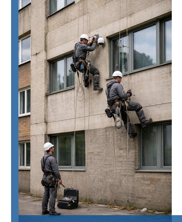 Монтаж фасадных камер видеонаблюдения в Гулькевичах под ключ