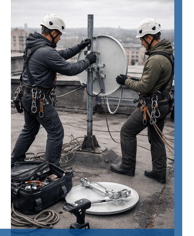 Демонтаж антенн на крыше в Гулькевичах от 4668 р. | ВЫСОТНИК-Гль