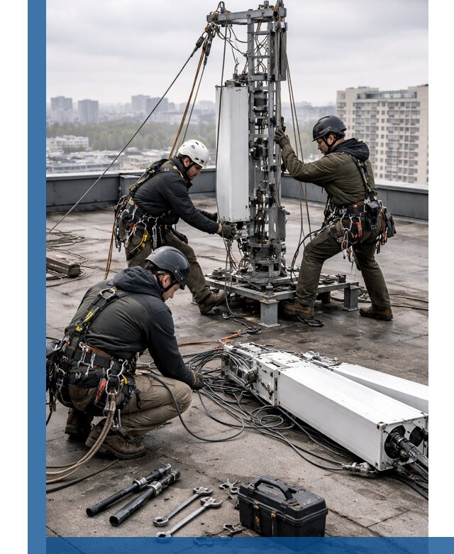 Демонтаж антенн на крыше зданий в Гулькевичах с гарантией