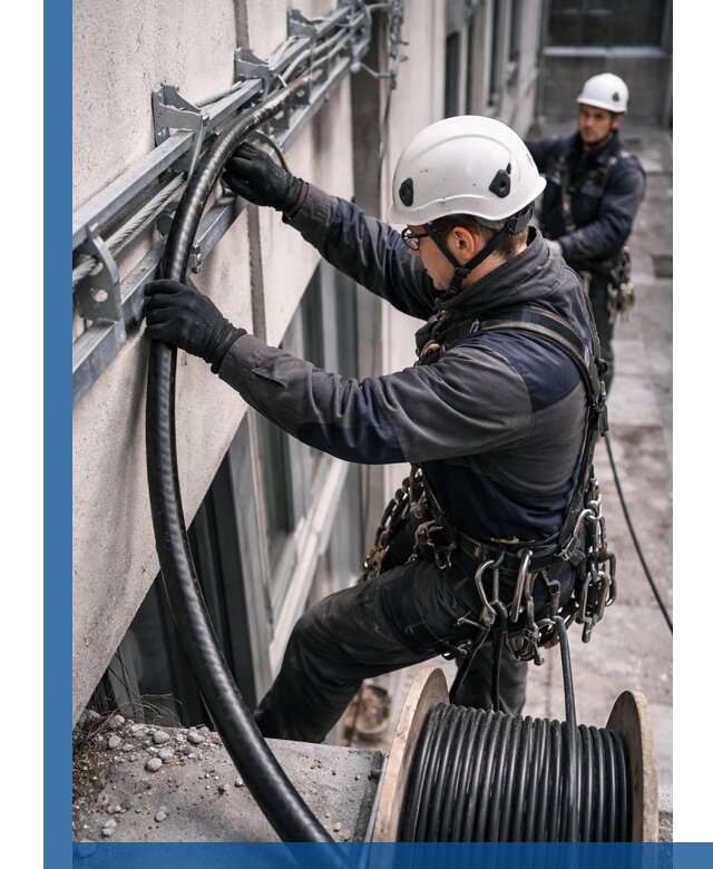 Протяжка кабеля питания на высоте в Гулькевичах с гарантией безопасности и качества