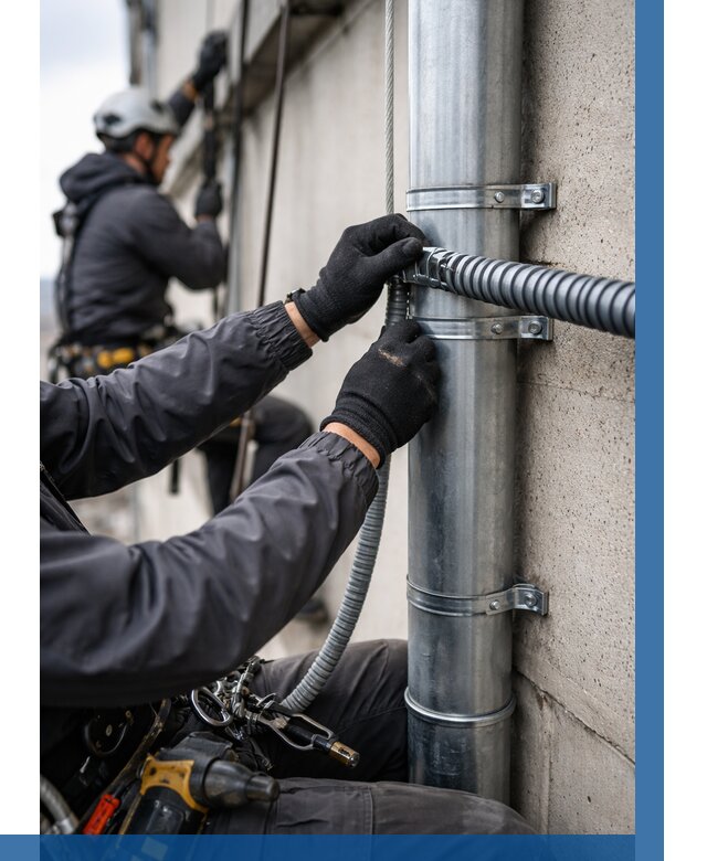 Монтаж гофры для кабеля в Гулькевичах от 311 р. | ВЫСОТНИК-Гль