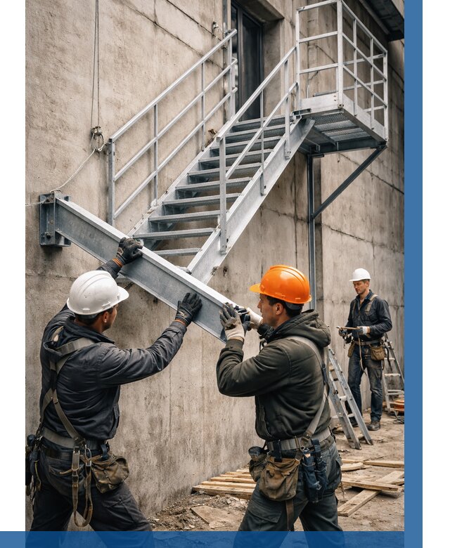 Монтаж металлических лестниц в Гулькевичах от 15561 р. | ВЫСОТНИК-Гль